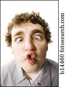 Man making a funny face Stock Image | b12063 | Fotosearch