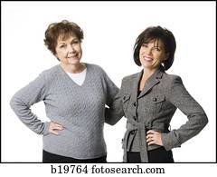 senior mother and daughter