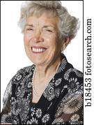 Senior woman looking at camera.