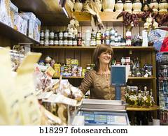 אישה, ב, a, market.