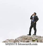 homem negócios, em, a, selva