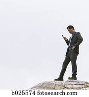 homem negócios, em, a, selva