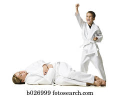 juventude, prática, artes marciais