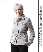 senior woman looking at camera