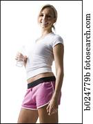 woman in pink running shorts