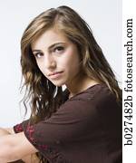 woman with brown hair