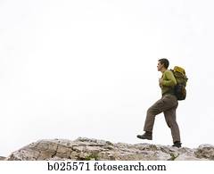 hiker on a ridge