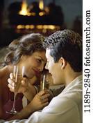fire, people, couple, wine, champagne, drinking, fireplace fire, people, couple, wine, champagne, drinking, fireplace