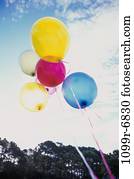 Sky, party, party, Ballons, Geburtstag, hell