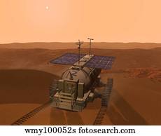 Artist's concept of a martian rover.