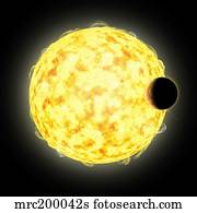 Artist's concept of a massive planet in very close orbit around it's star.