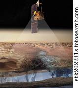 Artist's View of Odyssey Detecting Ice.