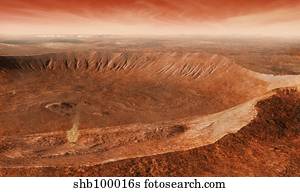 Martian Gullies in Noachis Terra, Mars.