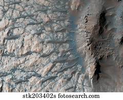 Part of the floor of a large impact crater in the southern highlands on Mars.