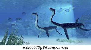 water dinosaur with flippers