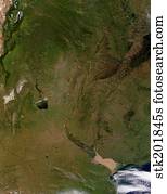 Satellite view of Argentina.