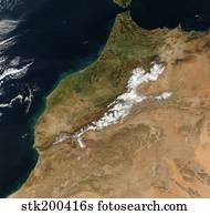 Satellite view of Morocco 