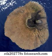 Satellite view of Mount Fogo