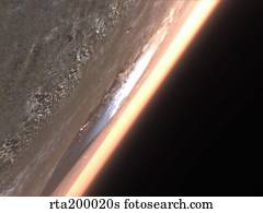 Terragen render of Olympus Mons on Mars.