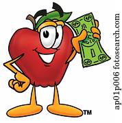 Apple with money