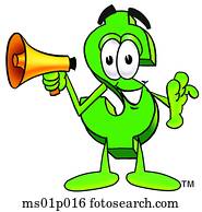 Dollar sign with megaphone