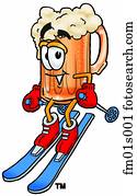 Beer mug skiing Beer mug skiing