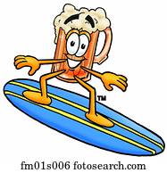 bierkrug, surfen bierkrug, surfen