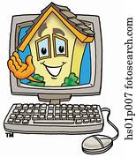 House in computer House in computer