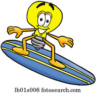glühbirne, surfen glühbirne, surfen