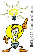 Light bulb with bright idea Light bulb with bright idea