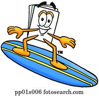 papier, surfen papier, surfen