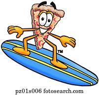 pizza, surfen pizza, surfen