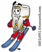 zahn, ski fahrend zahn, ski fahrend