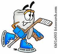 zahn, spielen von hockey zahn, spielen von hockey