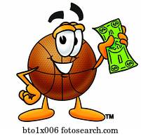 basketball with money