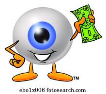 eye ball with money