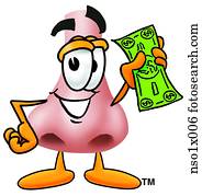 nose with money