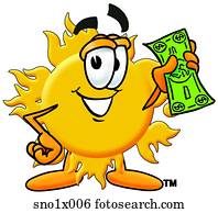 sun with money