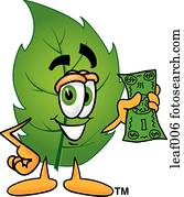 Leaf with money