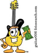 Guitar with money