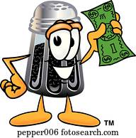 Pepper with money