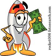 rakete, mit, geld rakete, mit, geld