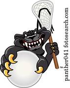 Panther playing Lacrosse Panther playing Lacrosse