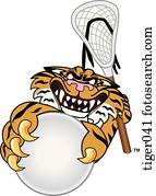 Tiger playing Lacrosse Tiger playing Lacrosse