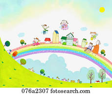 illustratioin of happy family