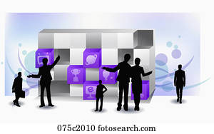 illustration of business and communication