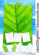 memo pad in summer coneceptual