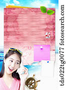 memo pad in summer coneceptual memo pad in summer coneceptual