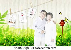 senior couple posing in togetherness