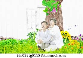 senior couple sitting together with affection senior couple sitting together with affection